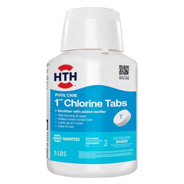 Pool Care Tablet Chlorinating Chemicals 5 lb, Hth, Mfr#: 42031